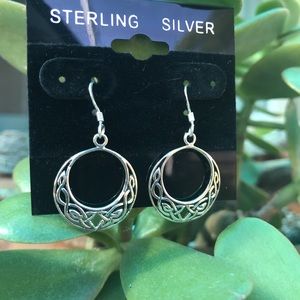 NEW Sterling Silver Celtic Hoop Earrings